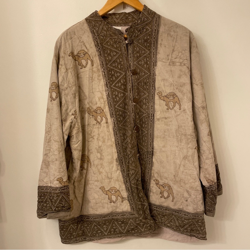 Vintage Cotton Riva Banjara Jacket With Camels, Boho, Hippie, Bohemian, One Size